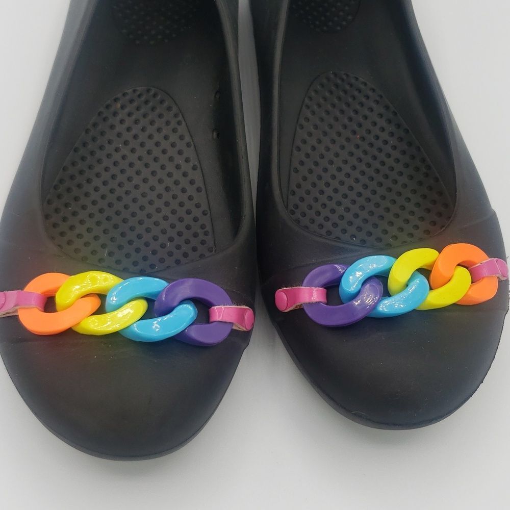 Crocs Gianna Link Rainbow Ballet Flats - Picture 3 of 8